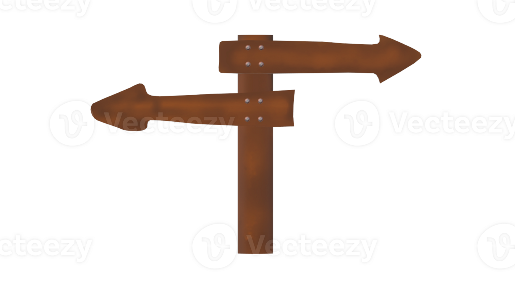 a wooden sign pointing in two different directions png