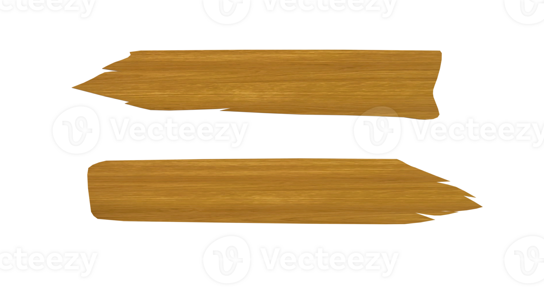 two wooden pieces on a transparent background png