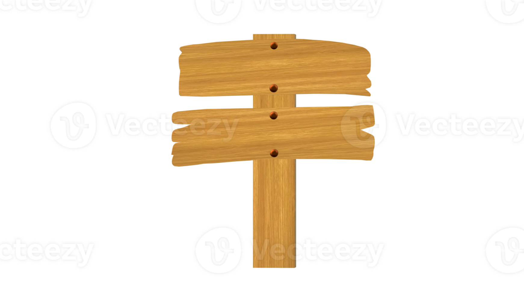wooden signpost isolated on transparent background illustration png