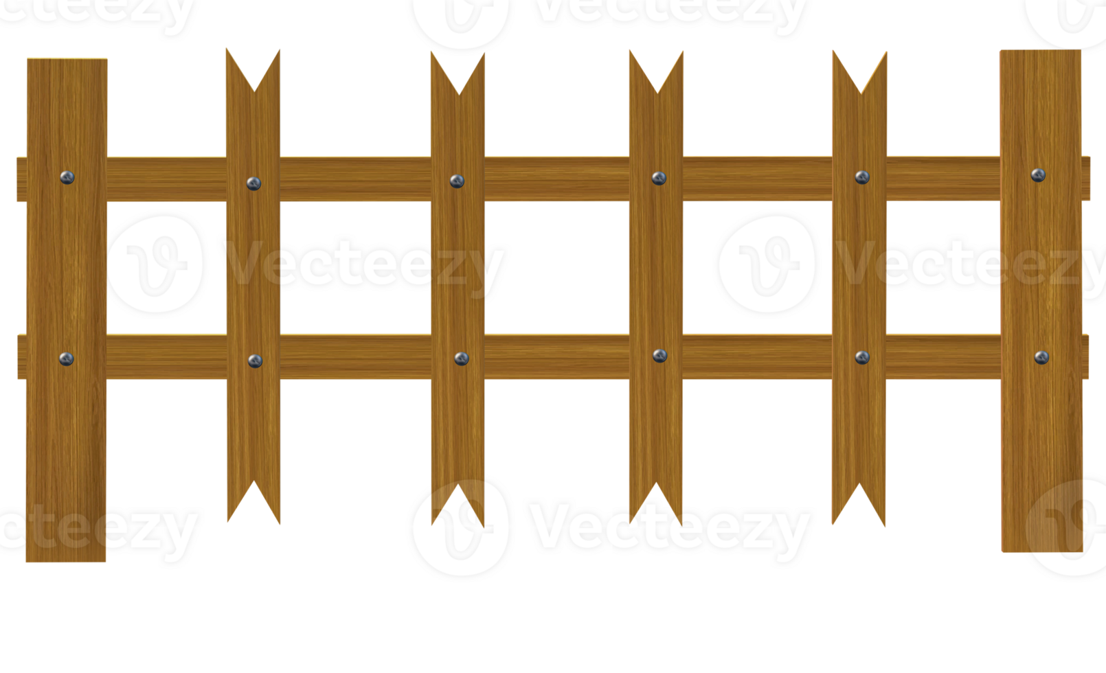 wooden fence with spikes on it png