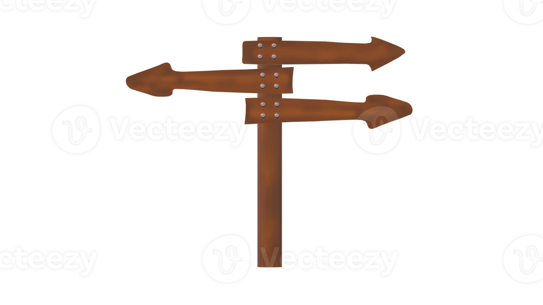 a wooden signpost with arrows pointing in different directions png