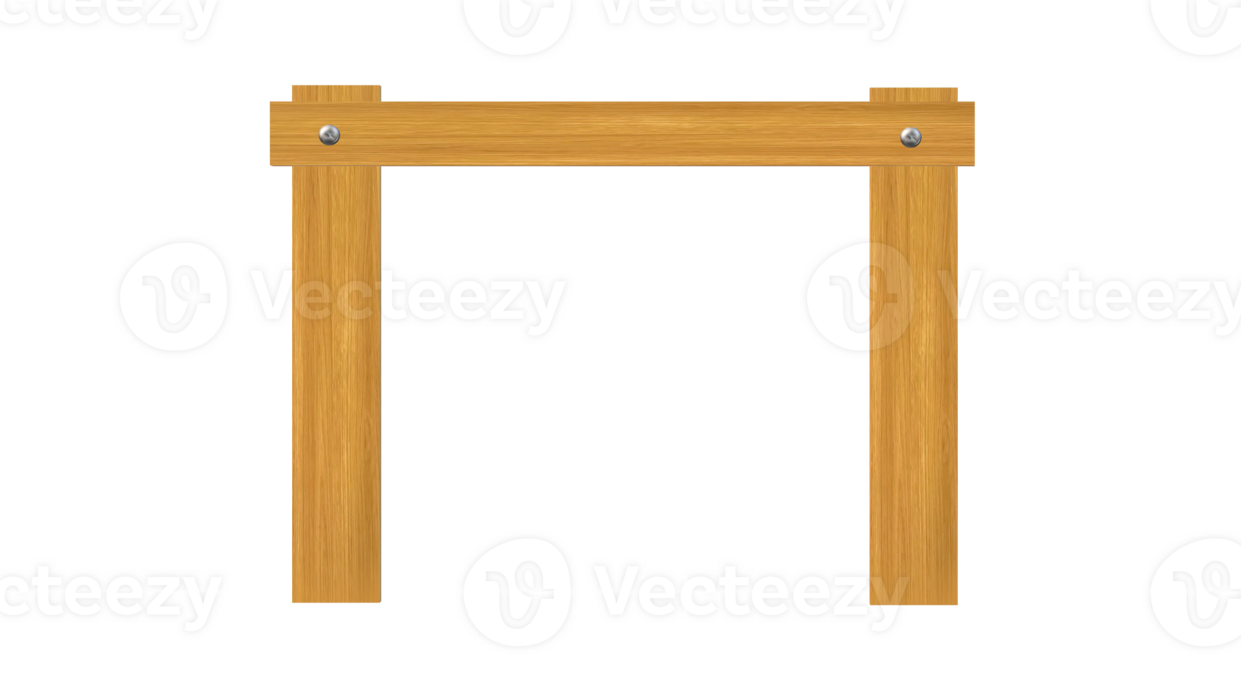 a wooden frame with a metal rod on it png