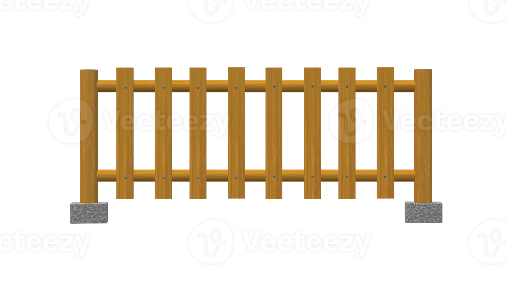 wooden fence on transparent background png