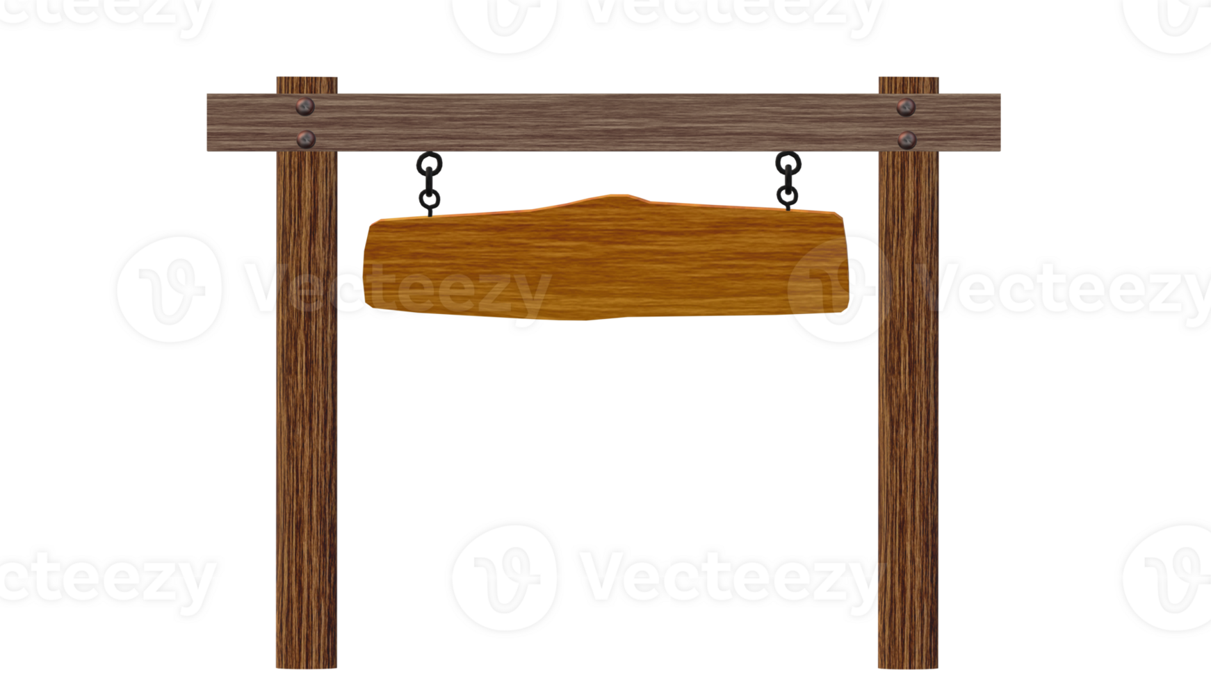 wooden sign hanging on a wooden post png