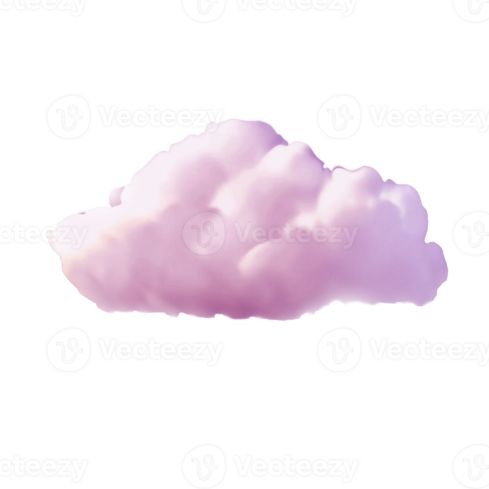 Pastel Pink Cloud with Transparent Background png