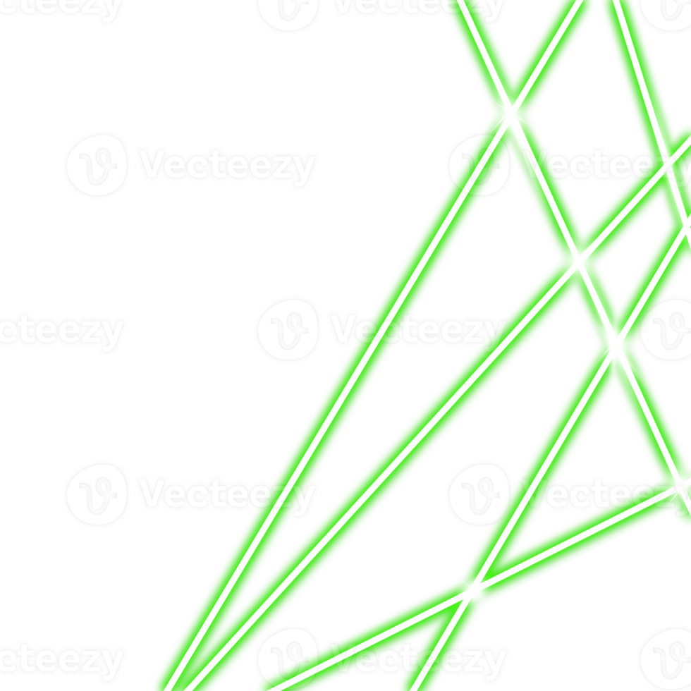 Green Neon Lines with Light Glow png