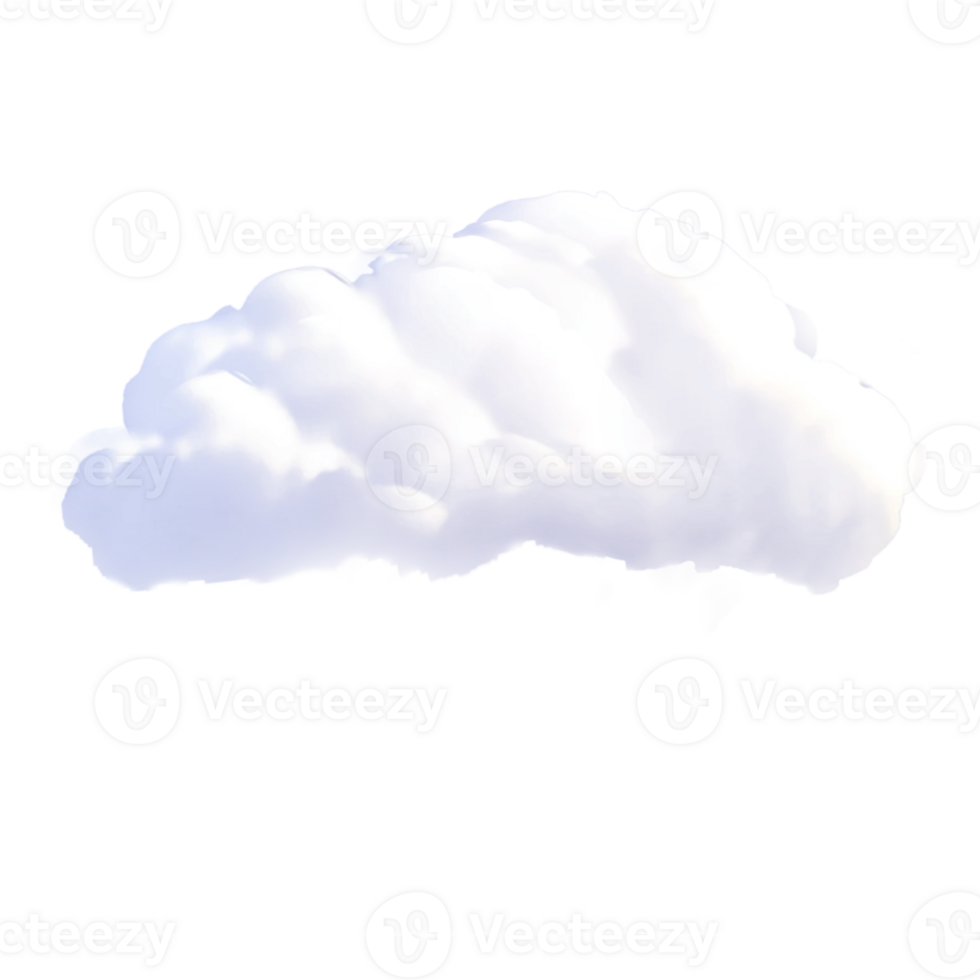 Vapor Style Cloud with Transparent Background png