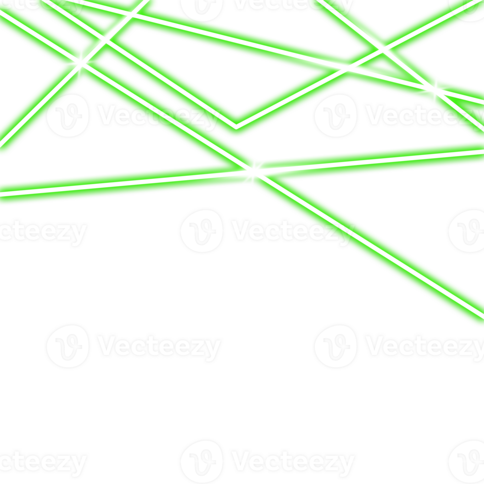 Green Neon Lines and Smoke Overlay png