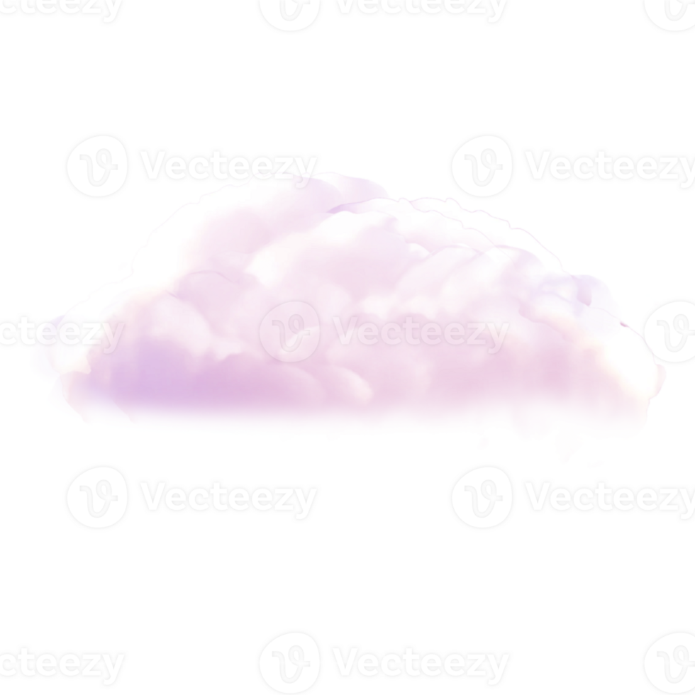 Soft Pink Cotton Cloud with Transparent Background png