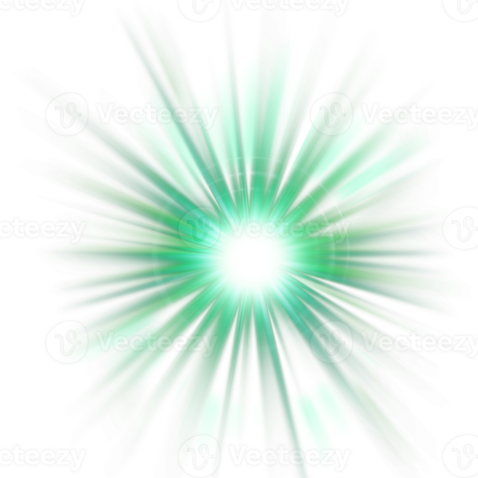 Glow isolated green light effect png