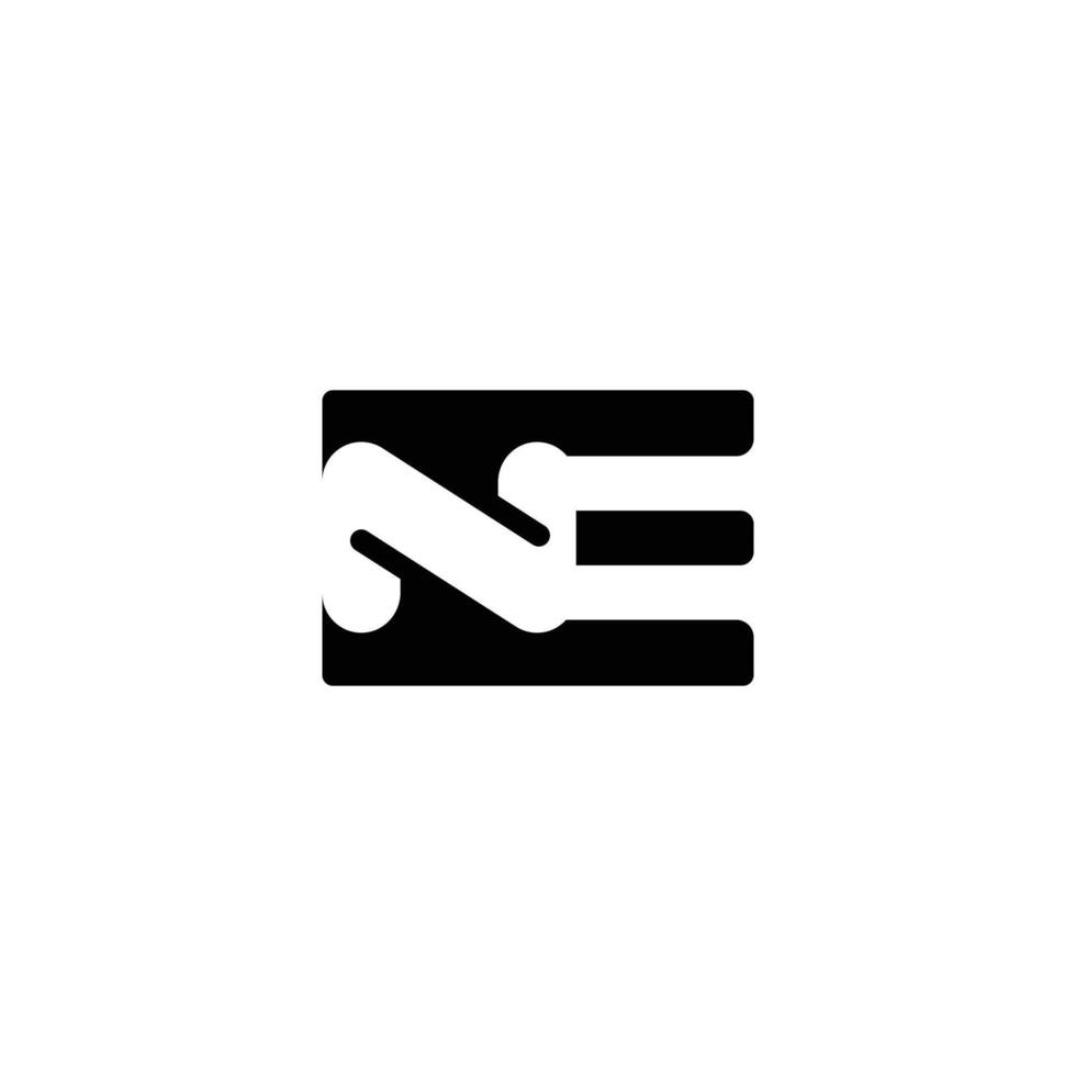Modern EN NE Letter Logo Created for Visual Impact vector