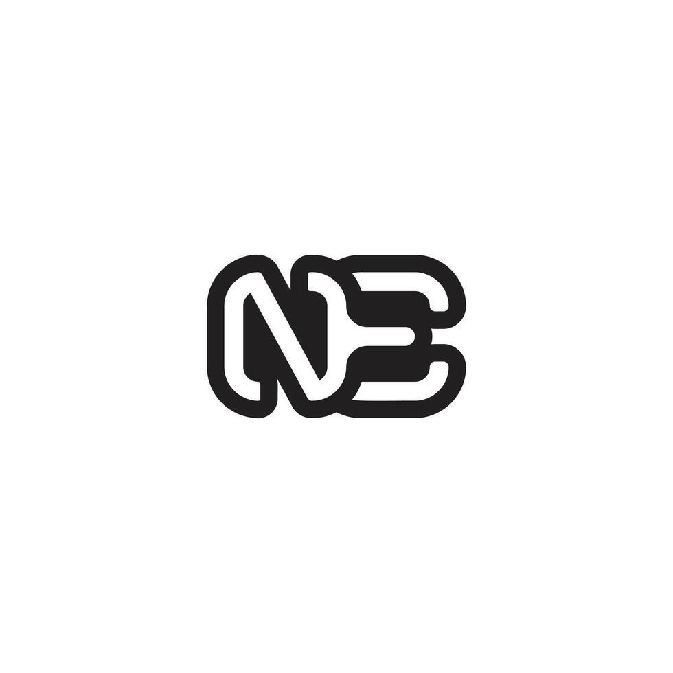 Clean and Modern EN NE Icon Logo Perfect for Digital Brands vector