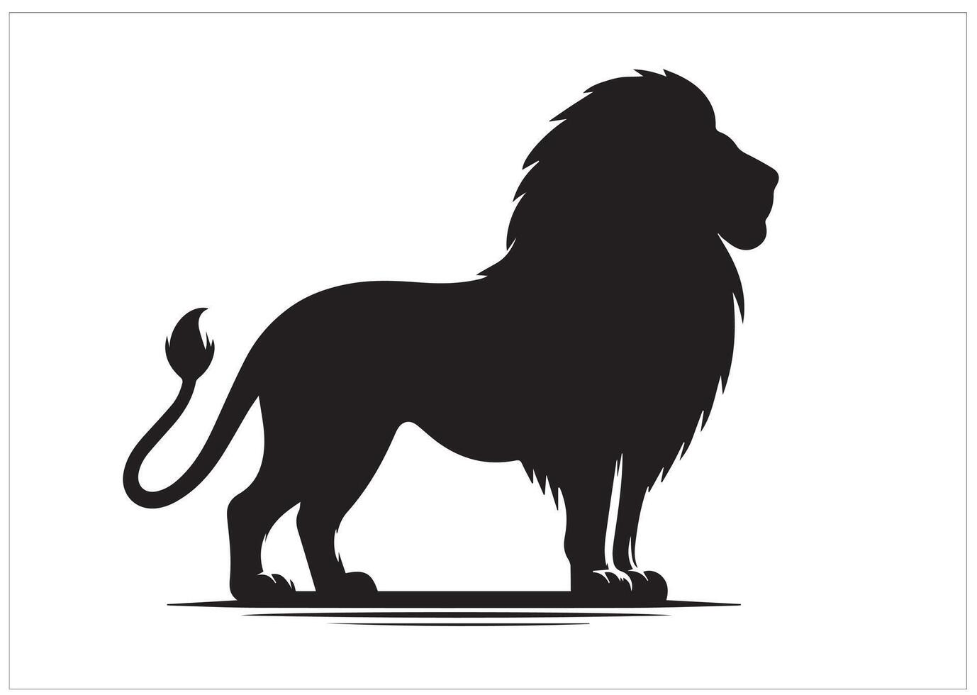 Lion silhouette isolated on white background vector