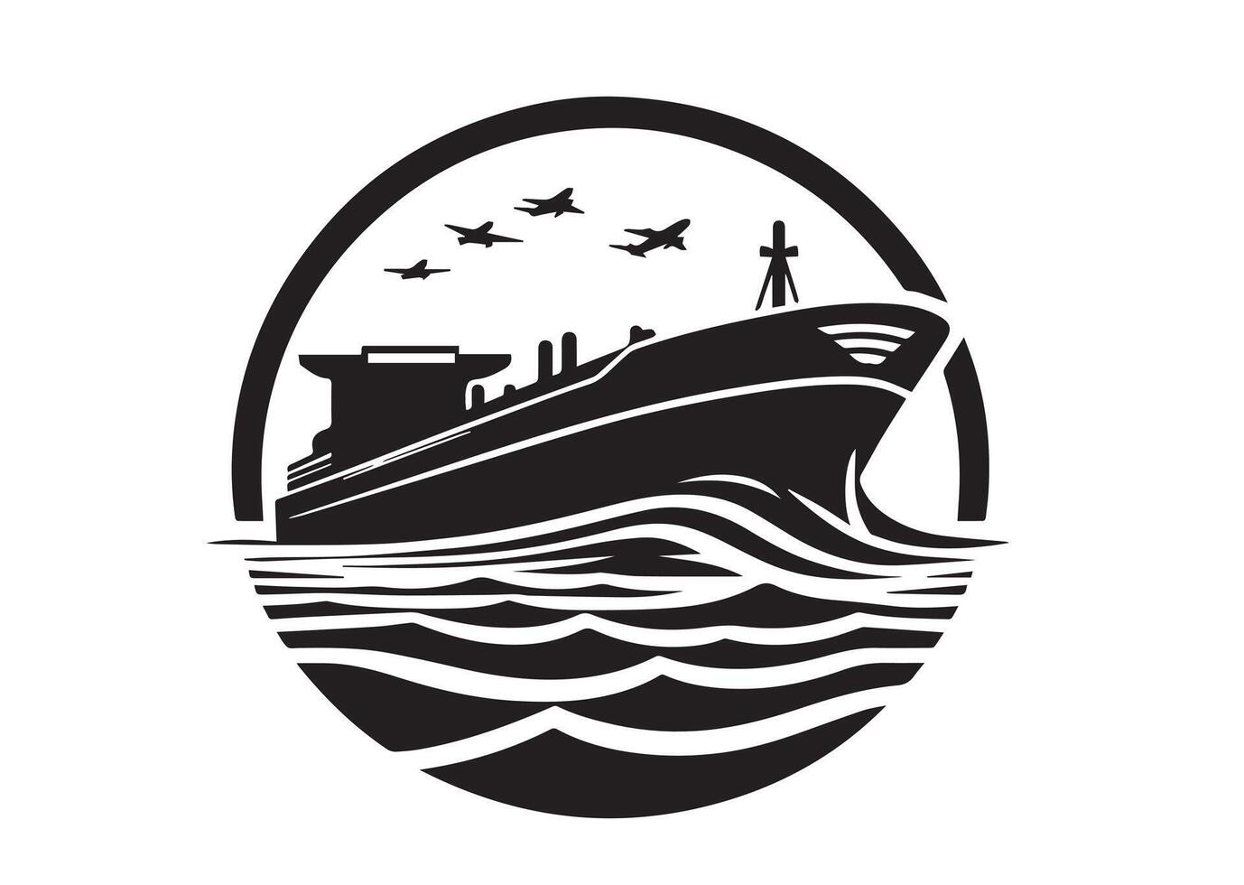 Super Tanker Silhouette vector