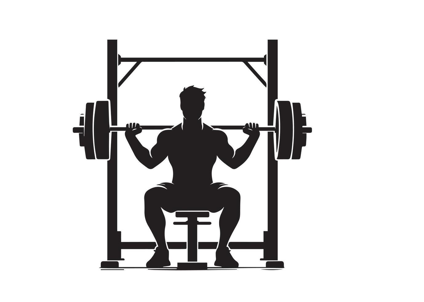 Weightlifting Silhouette Design vector