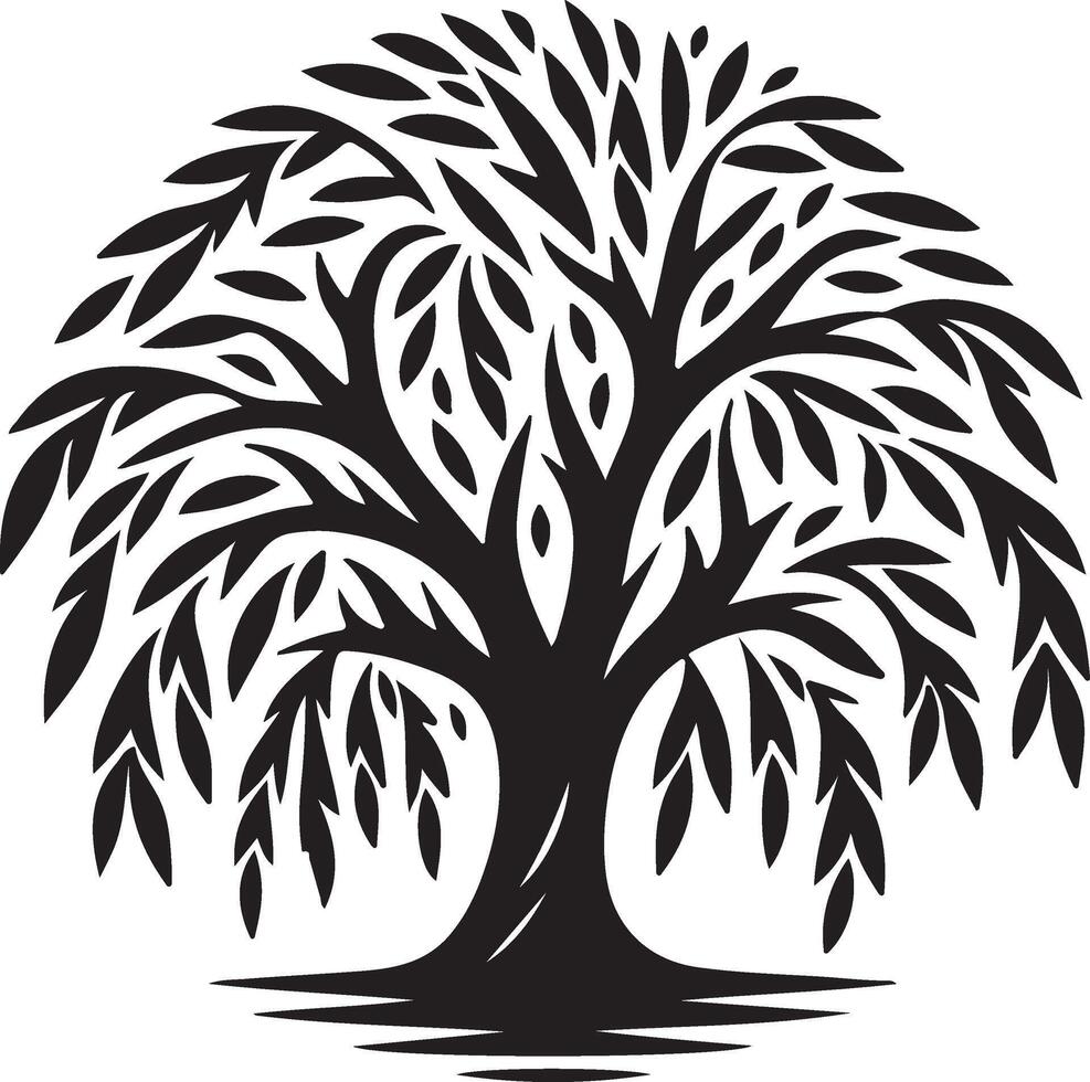 The willow tree illustration vector