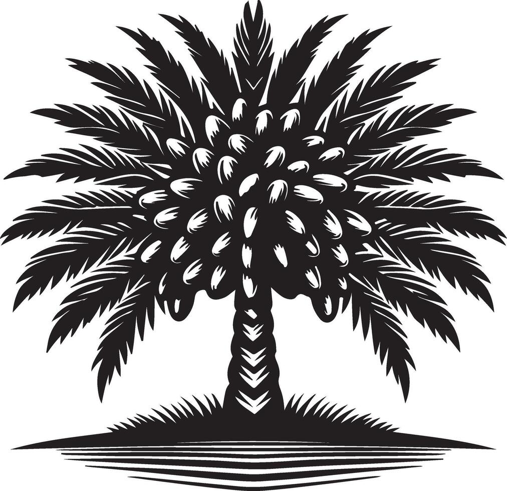 palm tree silhouette vector