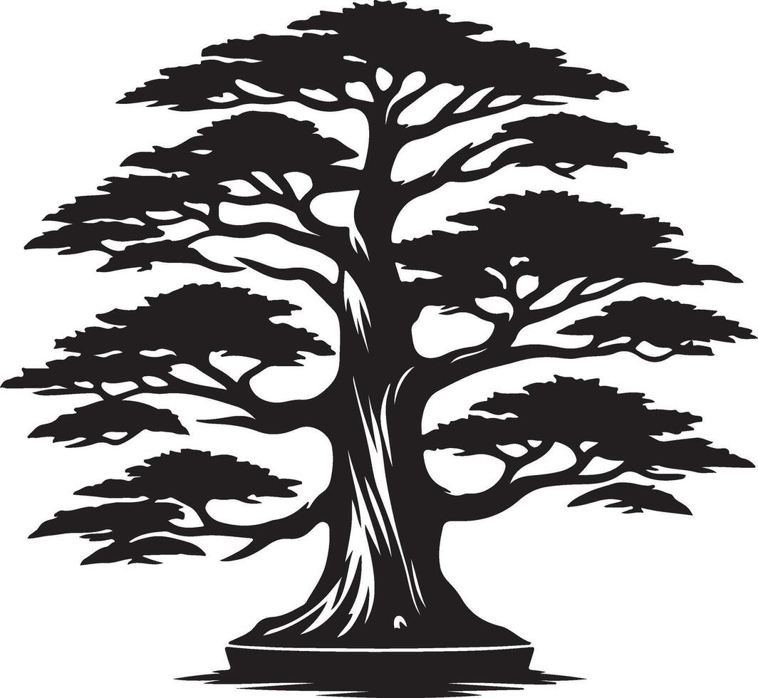 Unique black and white illustration of a tree you vector