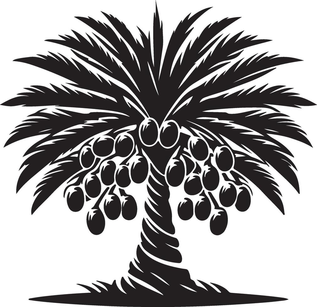 Palm tree icon black and white tropical design for you vector