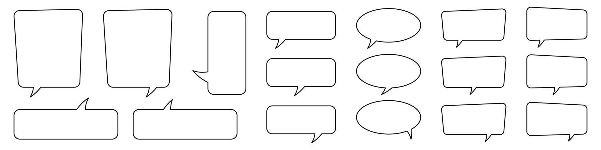 Line speech bubble vector