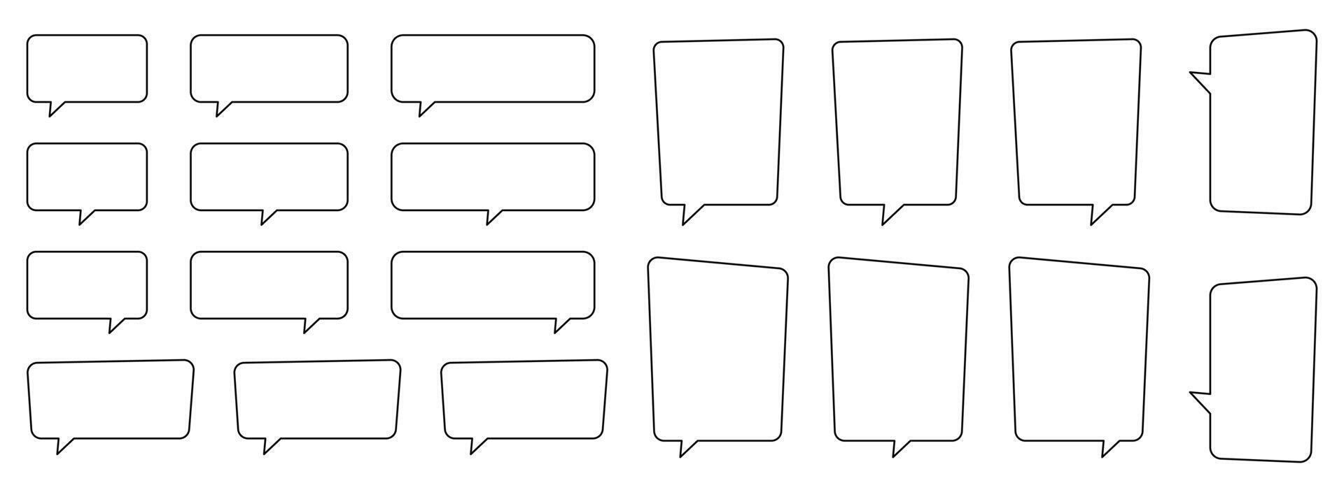 Line speech bubble, ounline speech balloon, chat bubble. vector