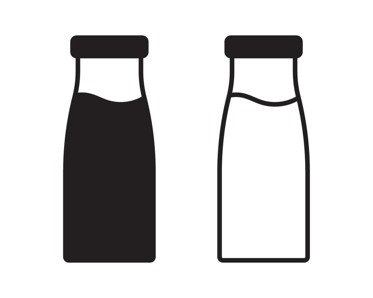 Bottle icons. Milk bottle icon. vector