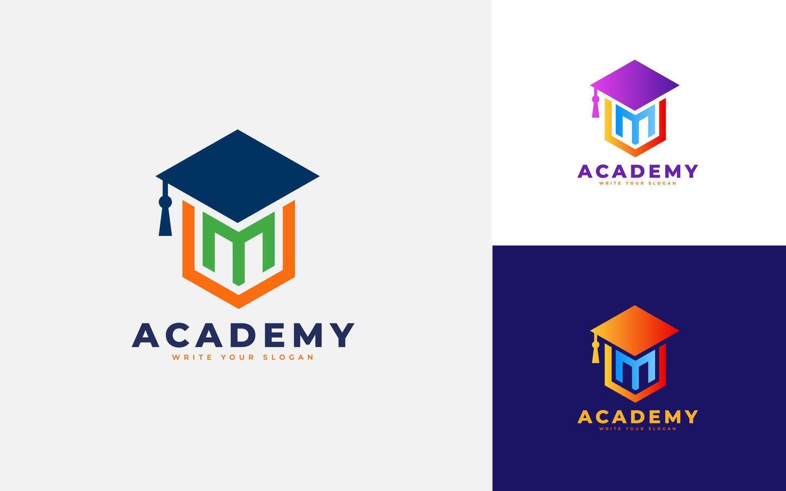 Education logo design Template with millustration concetp vector