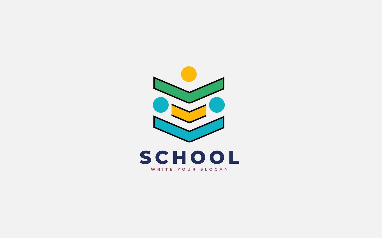 Education logo design logo marks template vector