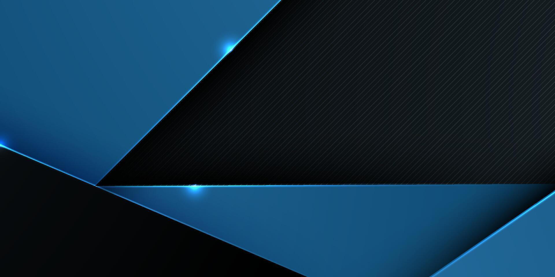 Abstract dark gray and blue futuristic background. Simple overlap pattern with light and shadow. vector
