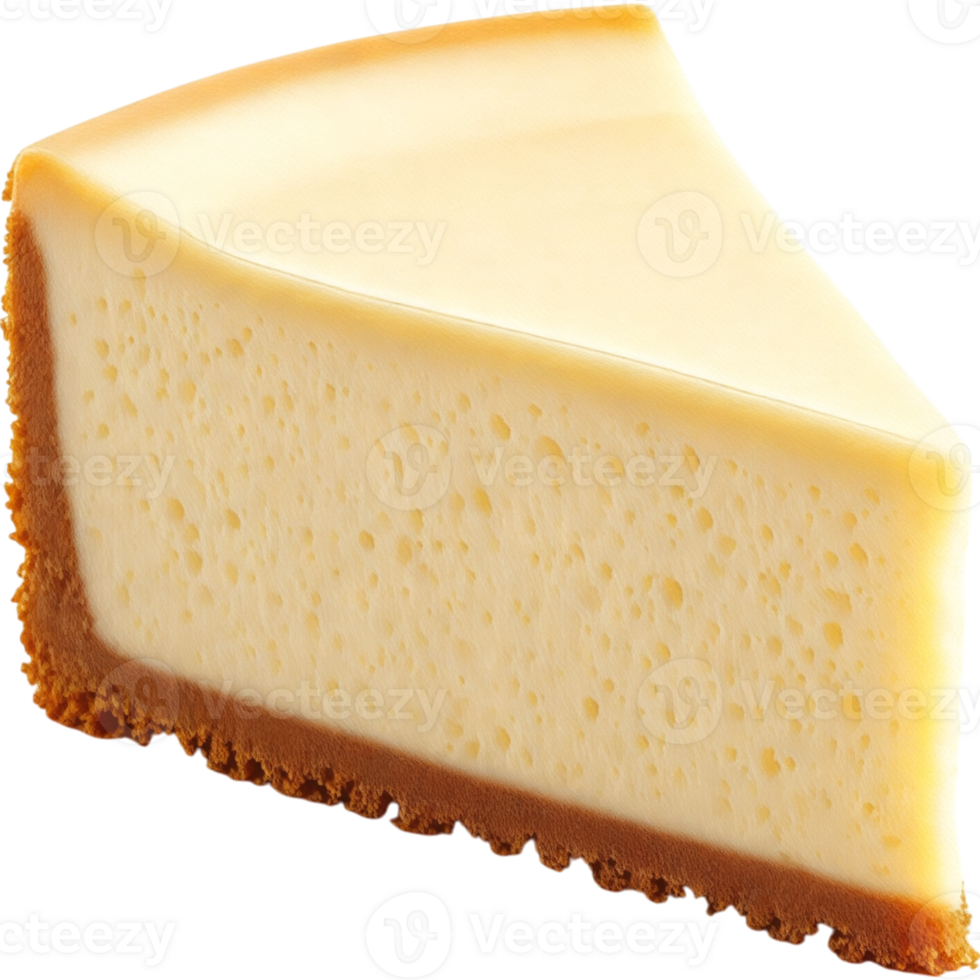 Slice of Classic New York Style Cheesecake png