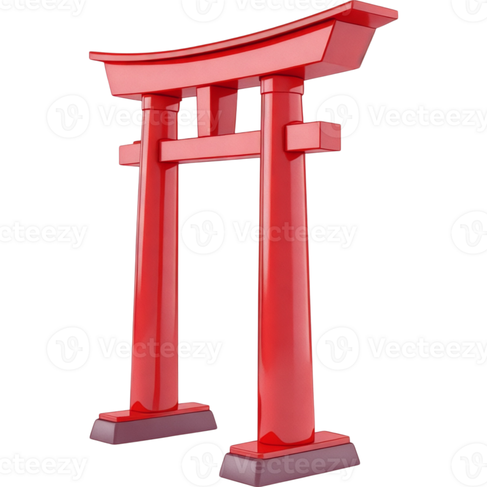 Traditional Red Torii Gate png