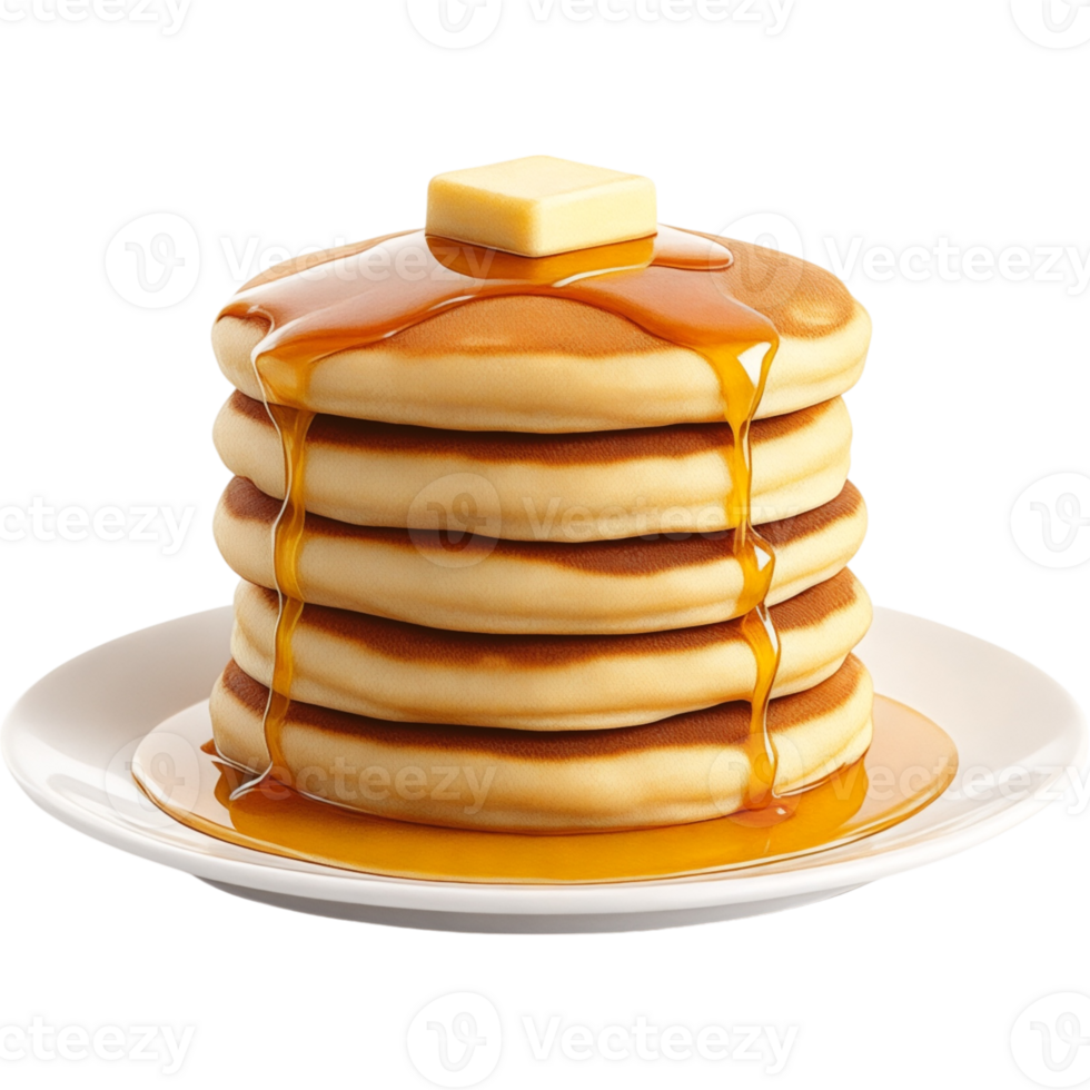 Buttermilk Pancake Stack with Syrup png