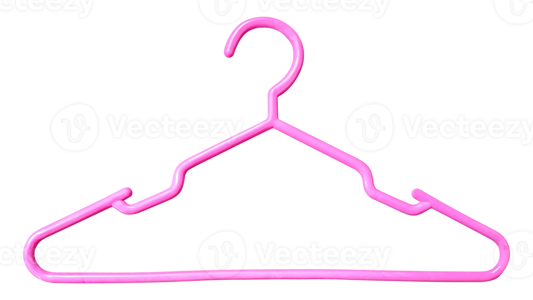 Pink plastic hanger, isolated on background png