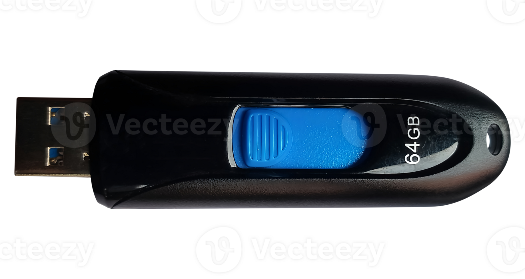 64 GB Pen drive, slide pen drive, isolated on background png