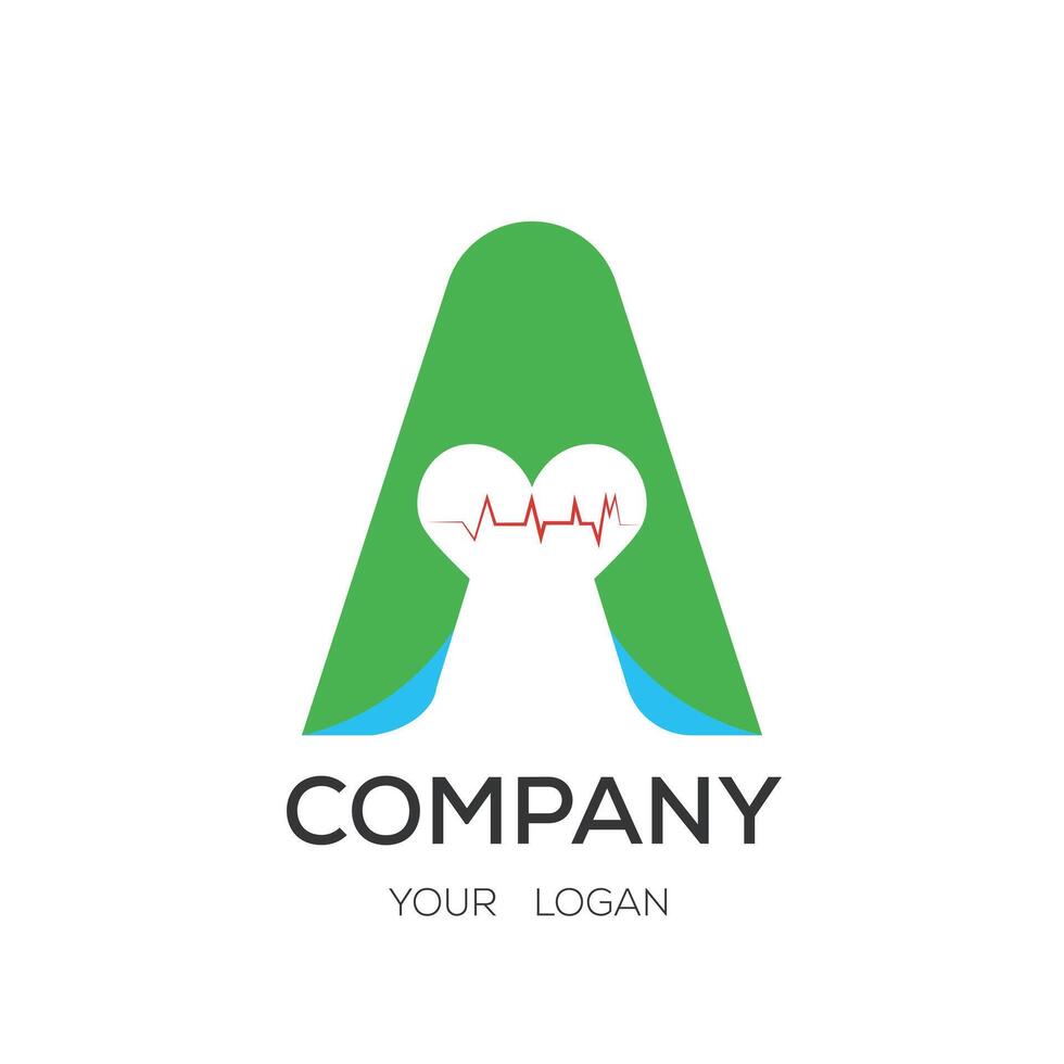 Madical A Logo design vector