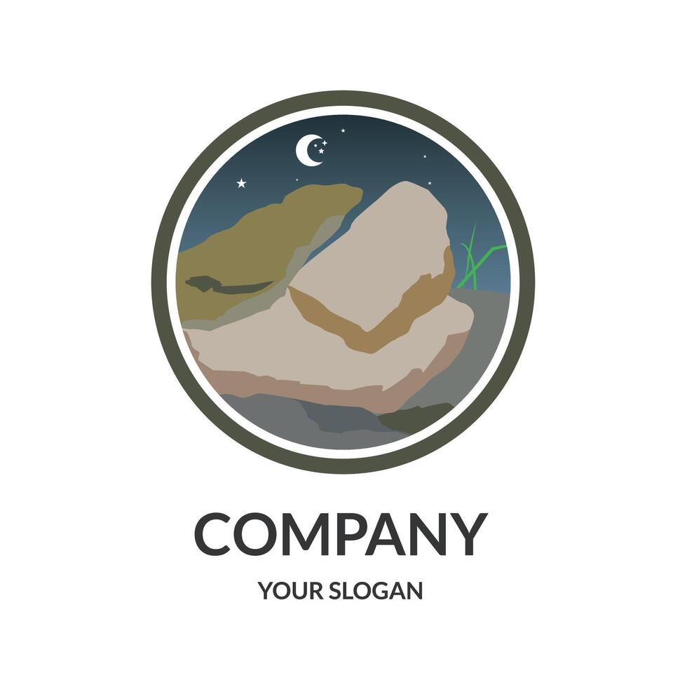 Crystal Logo Stone design vector