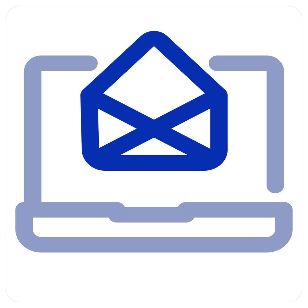Laptop Message and notificaion icon vector