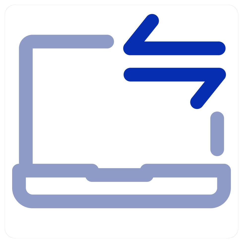 Laptop Sync and update concept vector