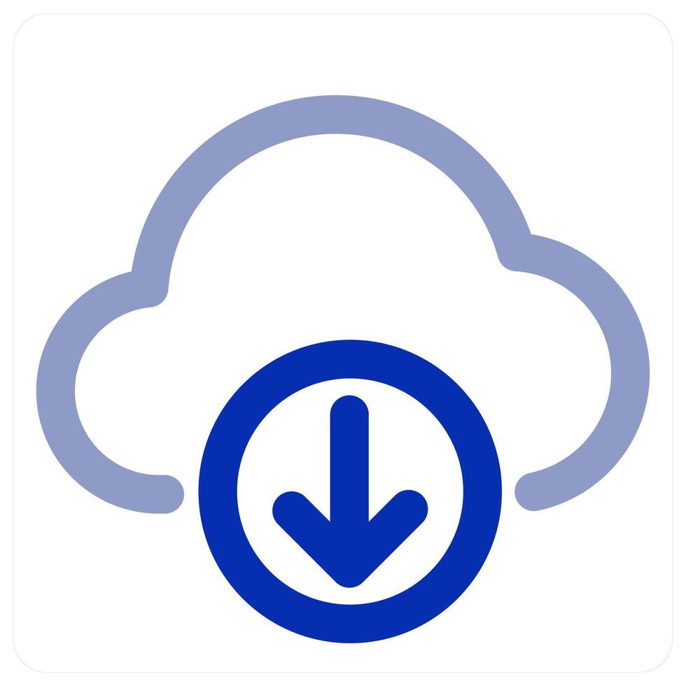 Cloud Download and transfer icon vector