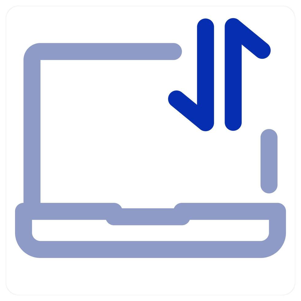 Laptop Synchronization concept vector