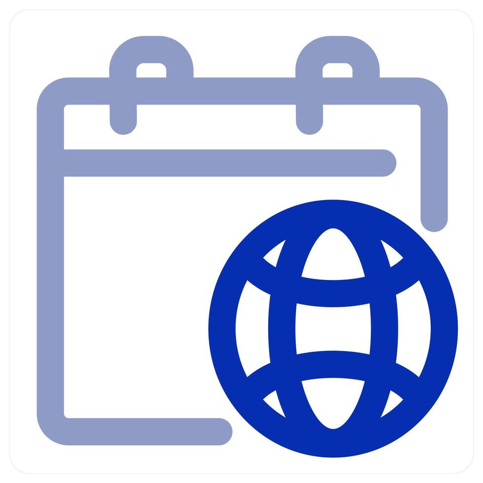 Global Calendar icon concept vector