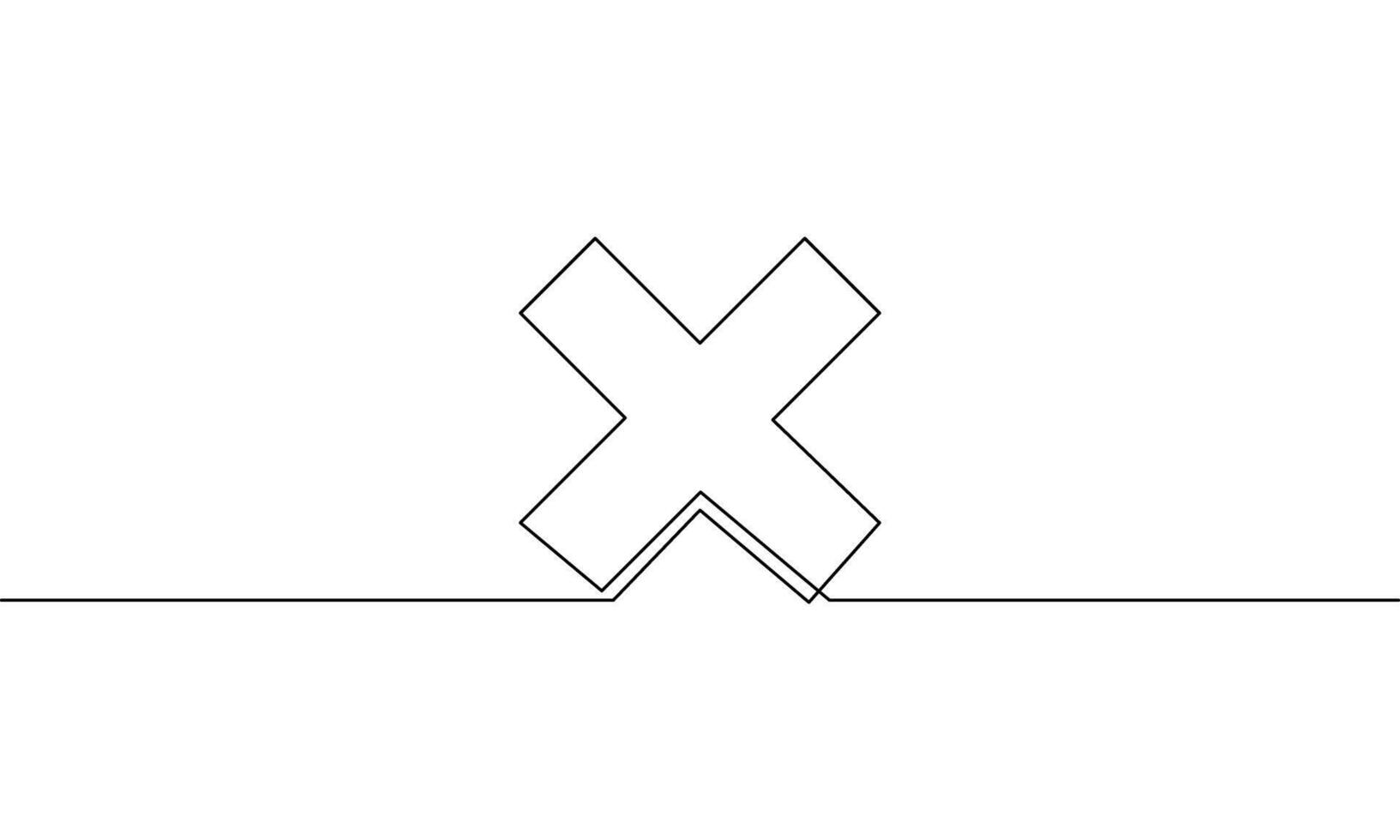 Continuous line drawing of Checklist on white background vector