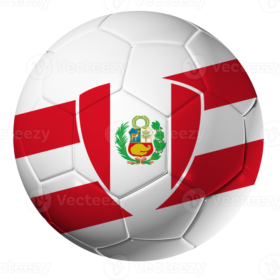 Soccer ball Peru with transparent background png