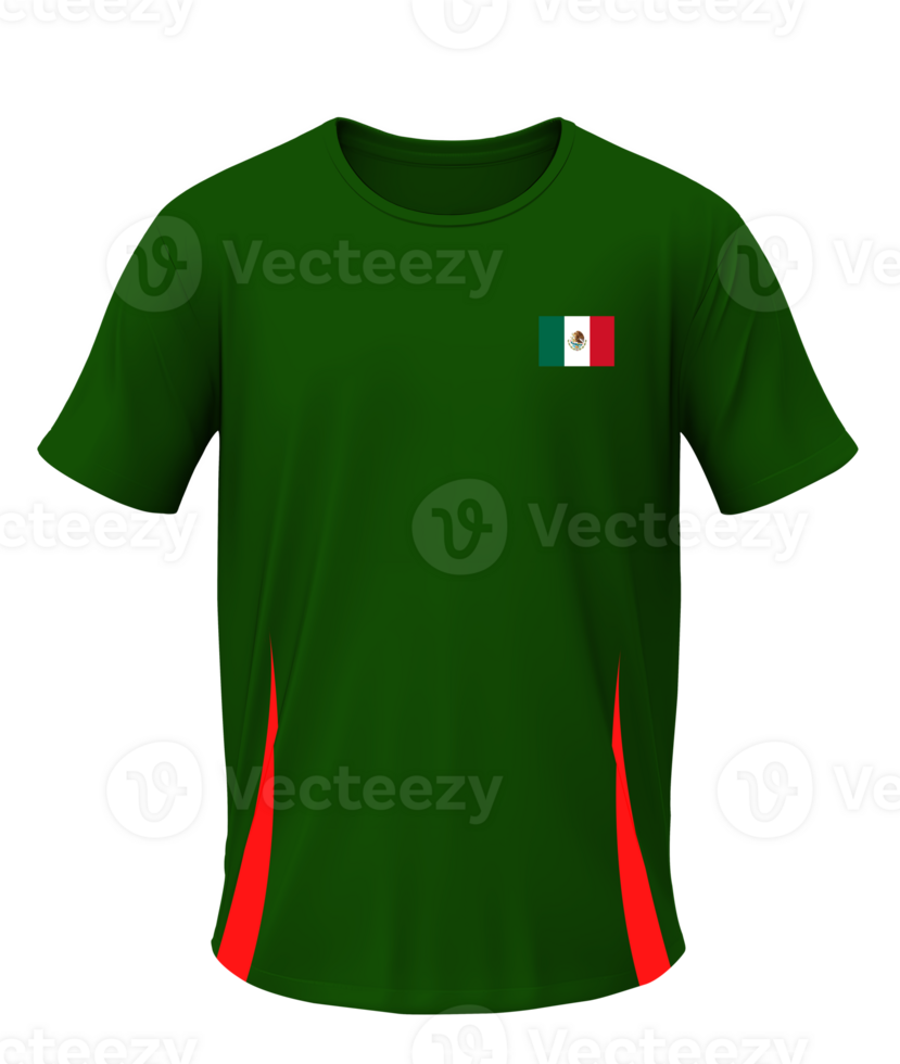 Mexico soccer shirt with transparent background png