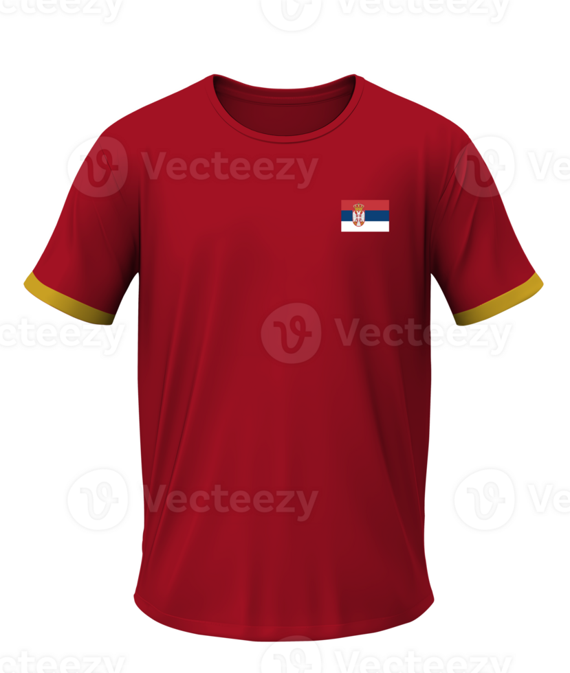 Serbia soccer shirt with transparent background png