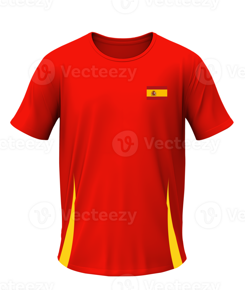 Spain soccer shirt with transparent background png