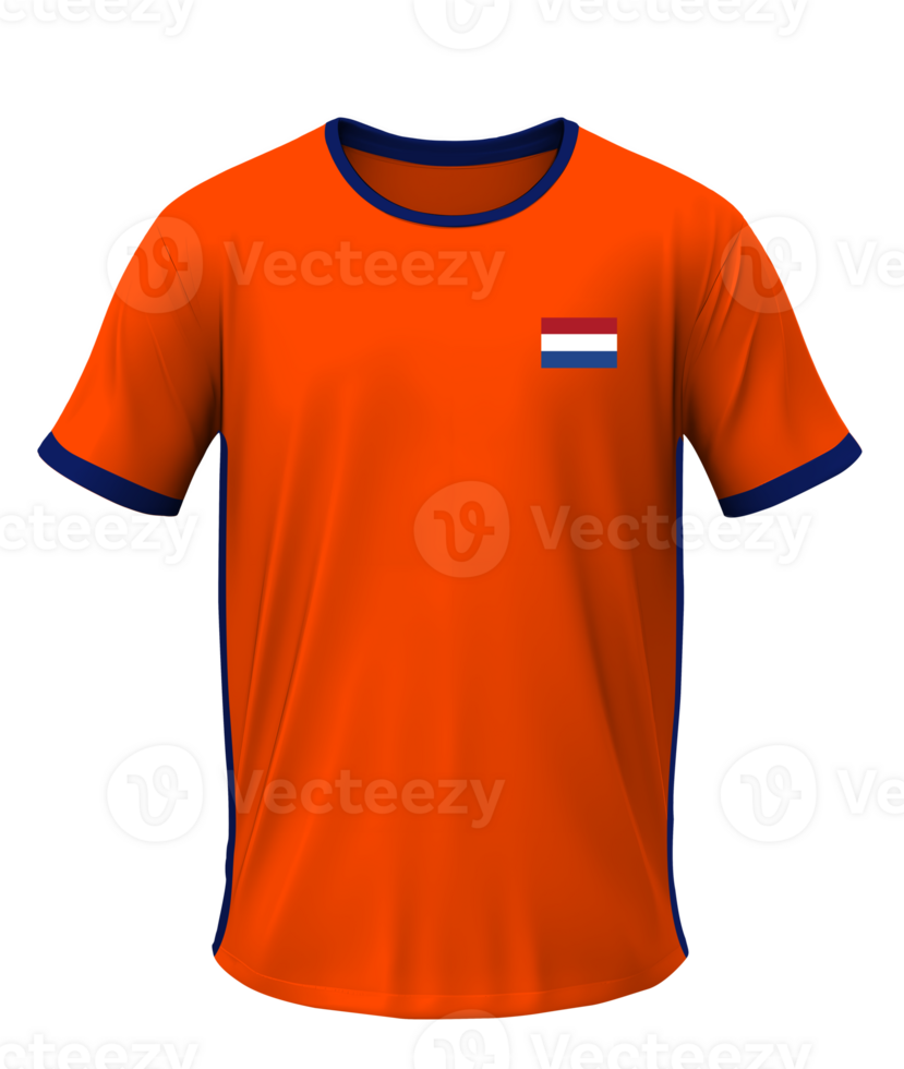 Netherlands soccer shirt with transparent background png