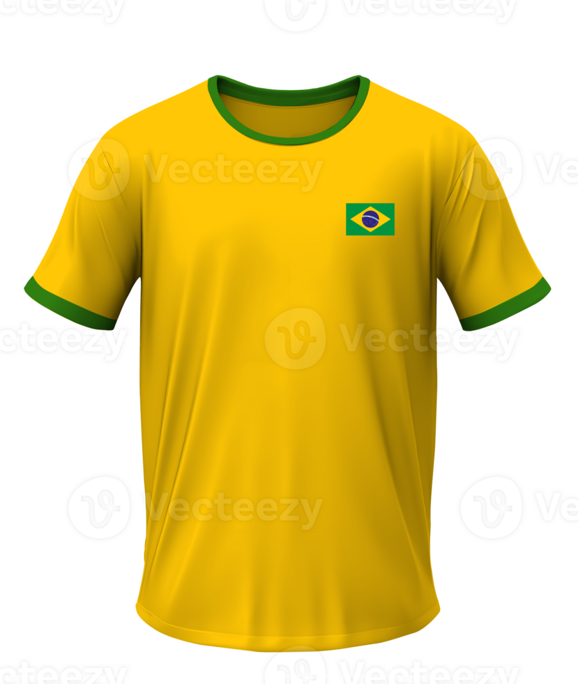 Brazil soccer shirt with transparent background png