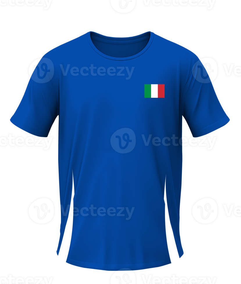 Italy soccer shirt with transparent background png