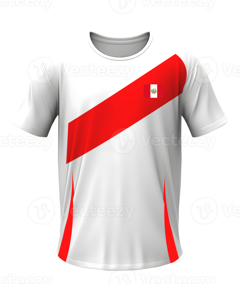 Peru soccer shirt with transparent background png